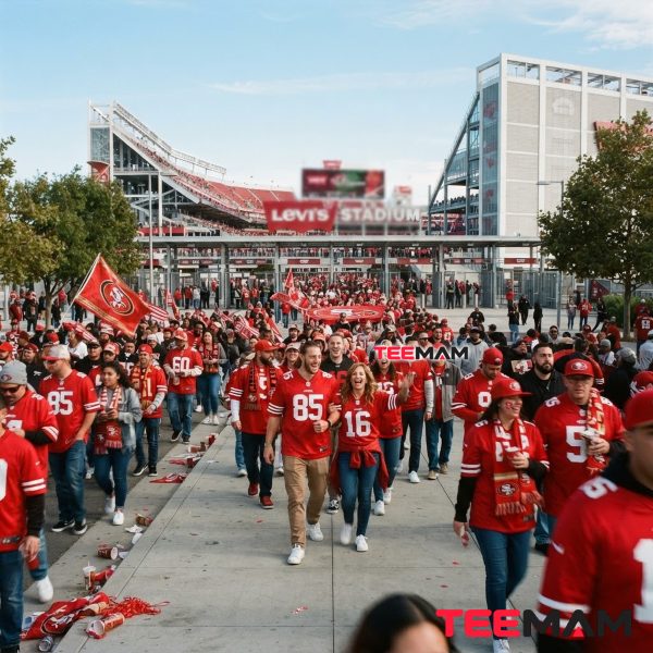 49ers Fans Entering Levis Stadium Together