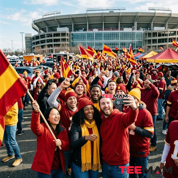Dedicated Football Fans Before Game Day