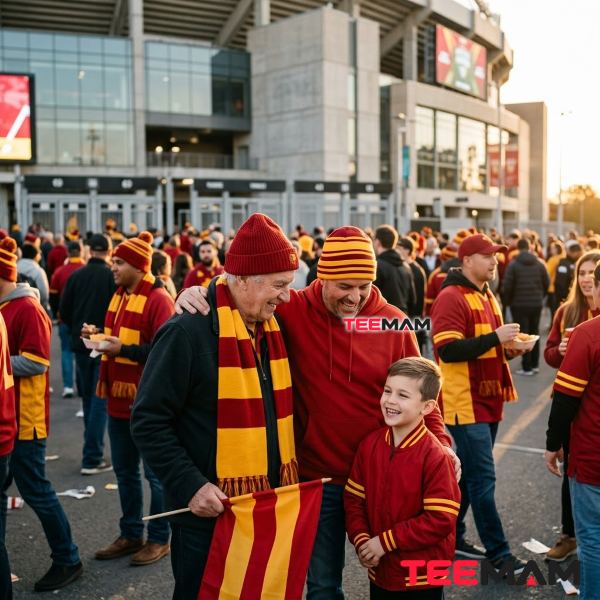 Football Fans Celebrating Historic Team Legacy