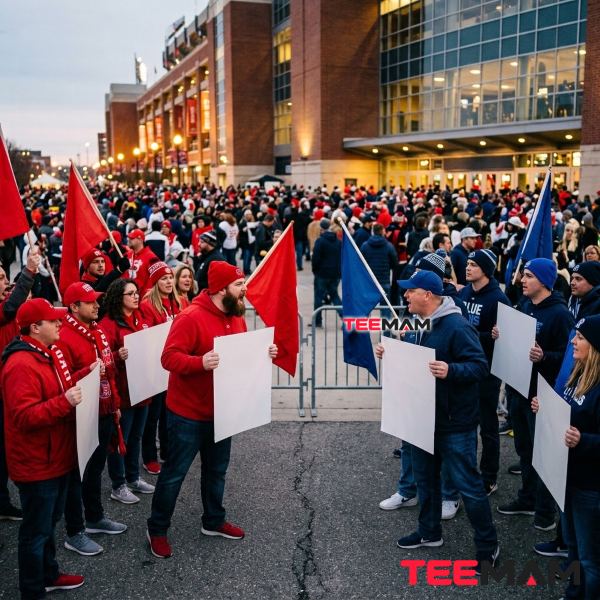 Historic Football Rivalry Fan Atmosphere