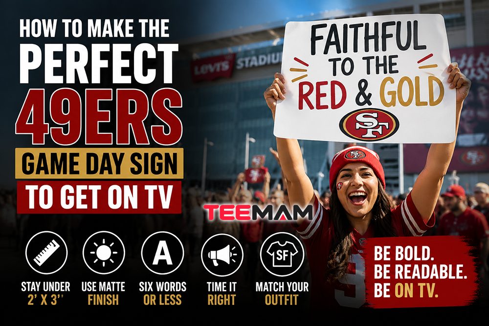 How to Make the Perfect 49ers Game Day Sign to Get on TV