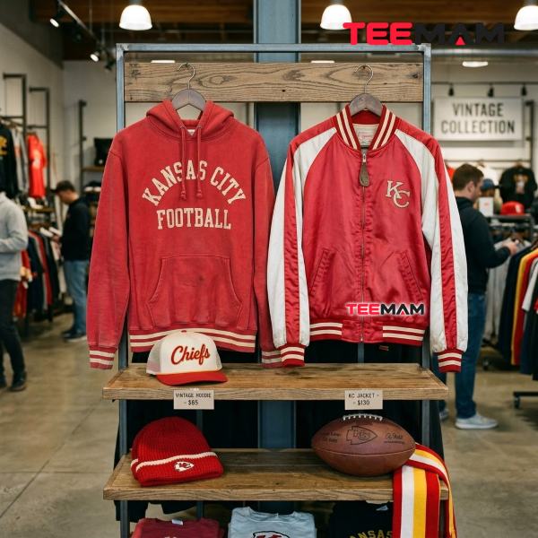 Kansas City Chiefs Vintage Fan Apparel Display