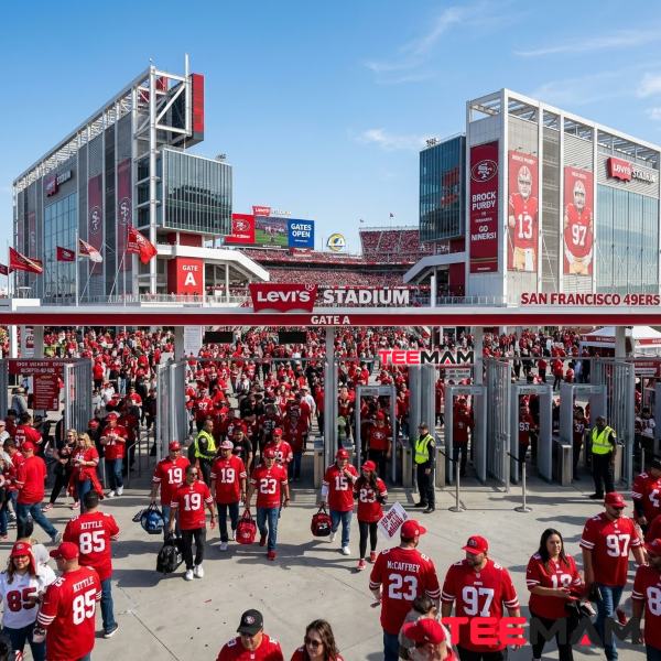 Levis Stadium Exterior On San Francisco 49ers Game Day