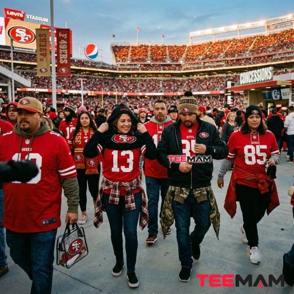 San Francisco 49ers Fans Dressing For Changing Weather