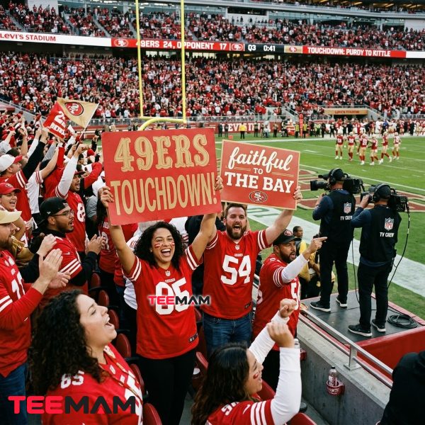 San Francisco 49ers Fans Raising Signs After Touchdown