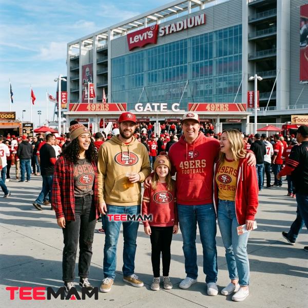 San Francisco 49ers Fans Wearing Comfortable Game Day Apparel