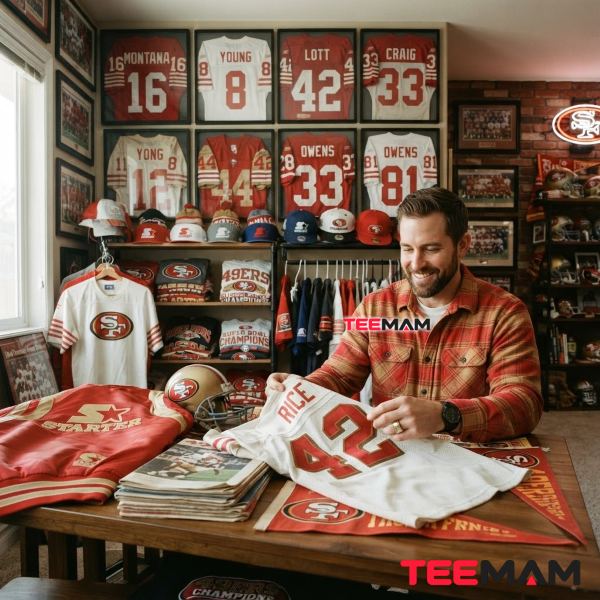 Vintage 49ers Logo Apparel Collection For Football Fans