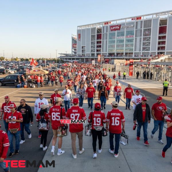 What to Wear to a 49ers Game at Levi's Stadium: A Complete Outfit Guide 12 Walking To Levis Stadium On Game Day