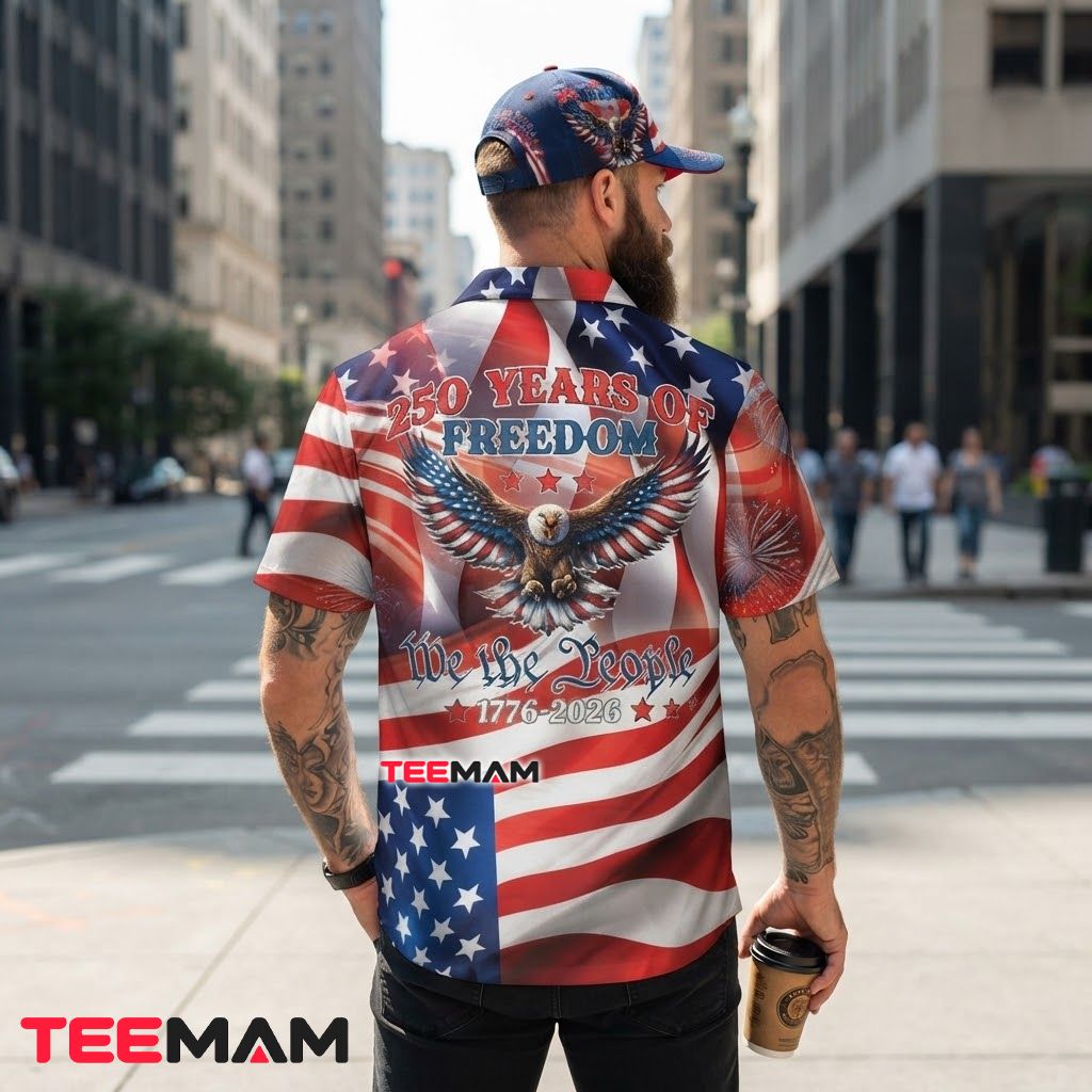 America 250th Anniversary Hawaiian Shirt Statue of Liberty Print Version 3 America 250th Anniversary Hawaiian Shirt Statue of Liberty Print Version 3