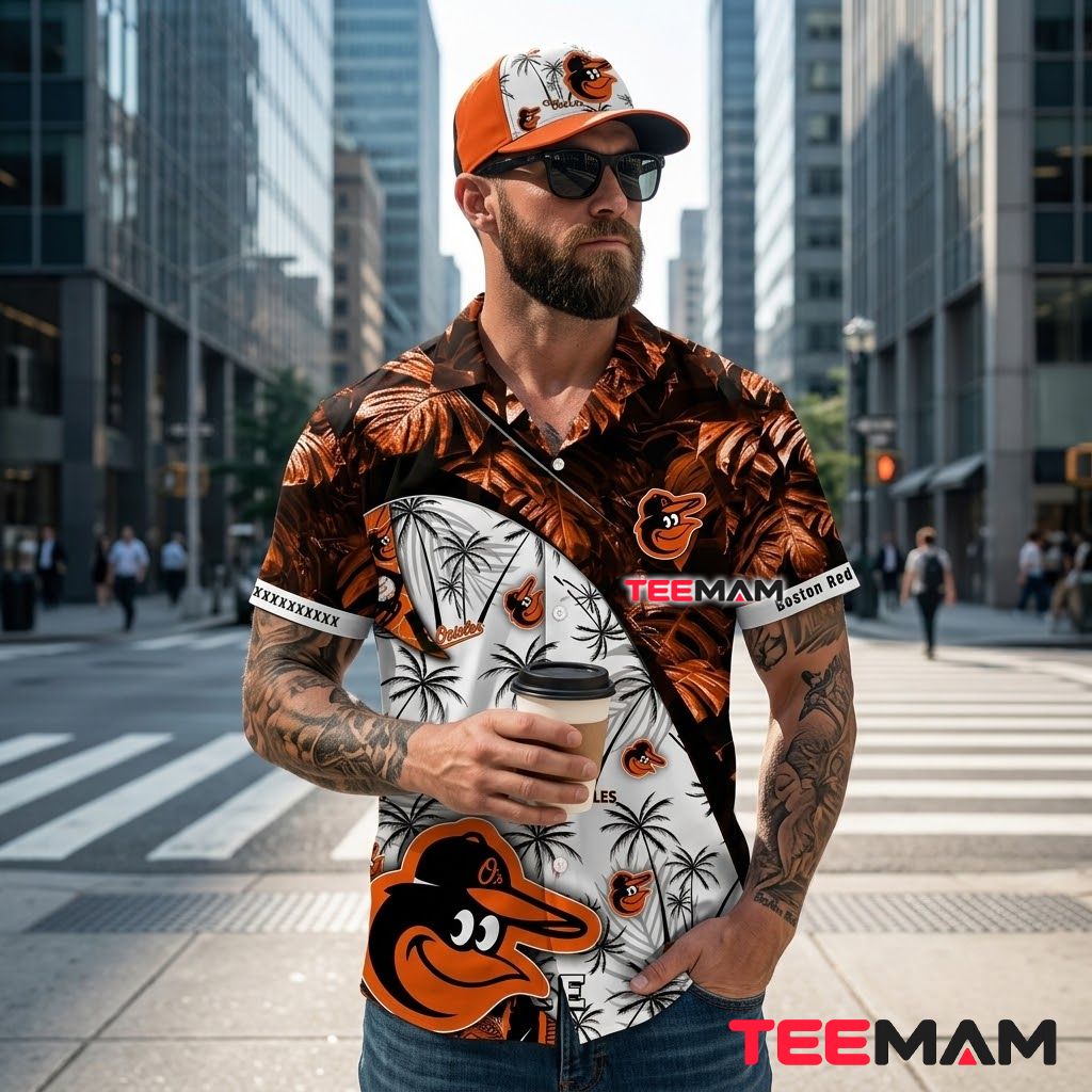 Baltimore Orioles Aloha Shirt MLB Go Orioles Coconut Tree Back Baltimore Orioles Aloha Shirt MLB Go Orioles Coconut Tree Back