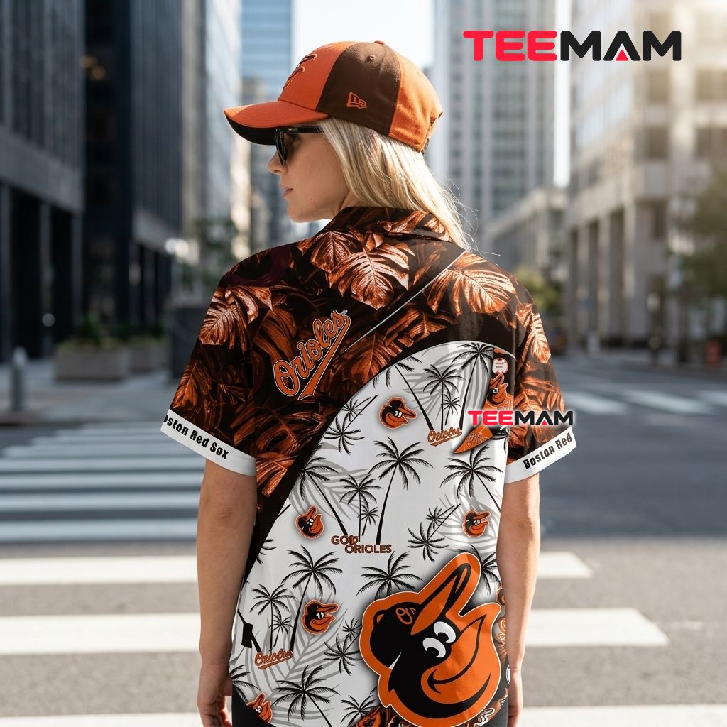 Baltimore Orioles Aloha Shirt MLB Go Orioles Coconut Tree Version 3 Baltimore Orioles Aloha Shirt MLB Go Orioles Coconut Tree Version 3