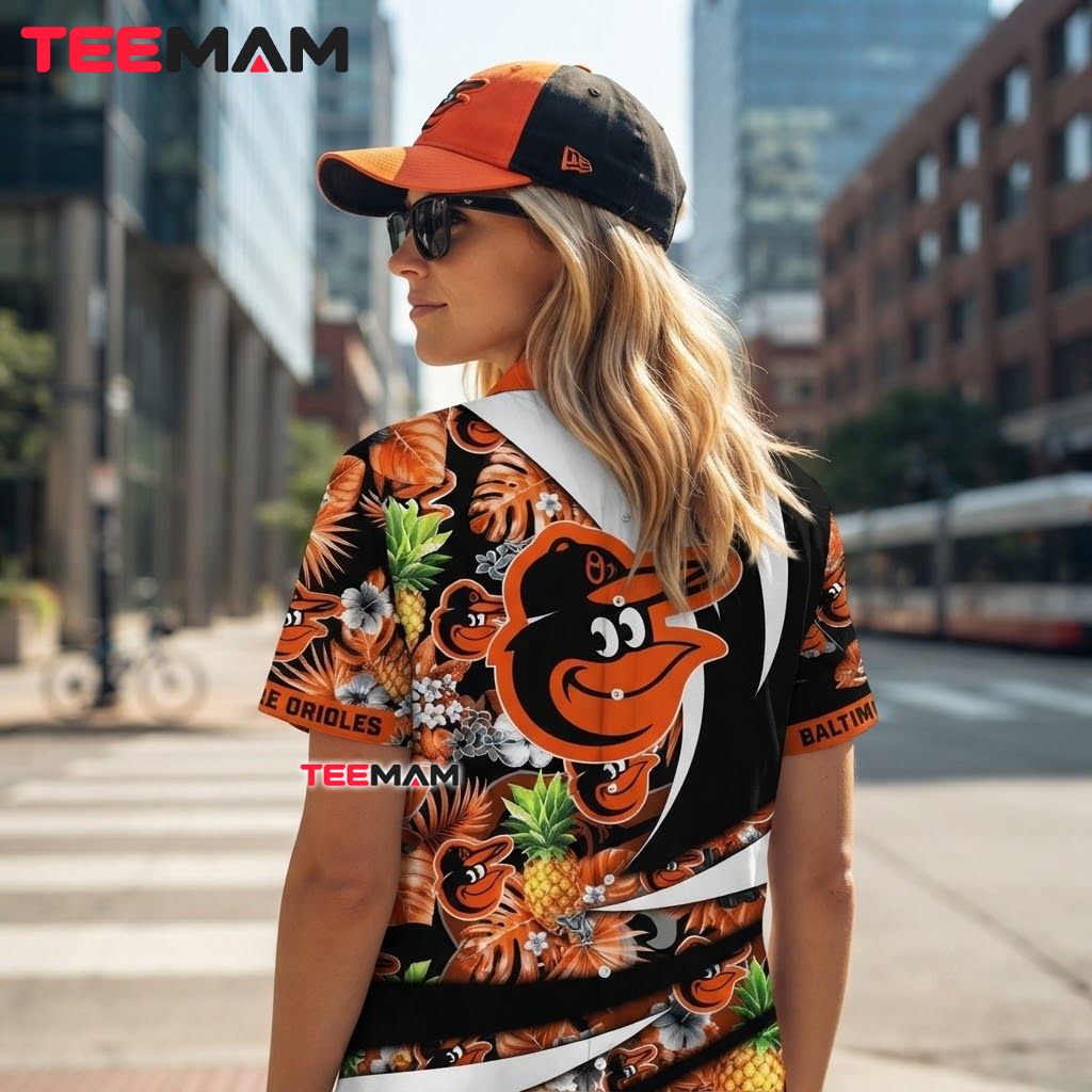 Baltimore Orioles Hawaiian Shirt MLB Pineapple Tropical Pattern Version 3 Baltimore Orioles Hawaiian Shirt MLB Pineapple Tropical Pattern Version 3