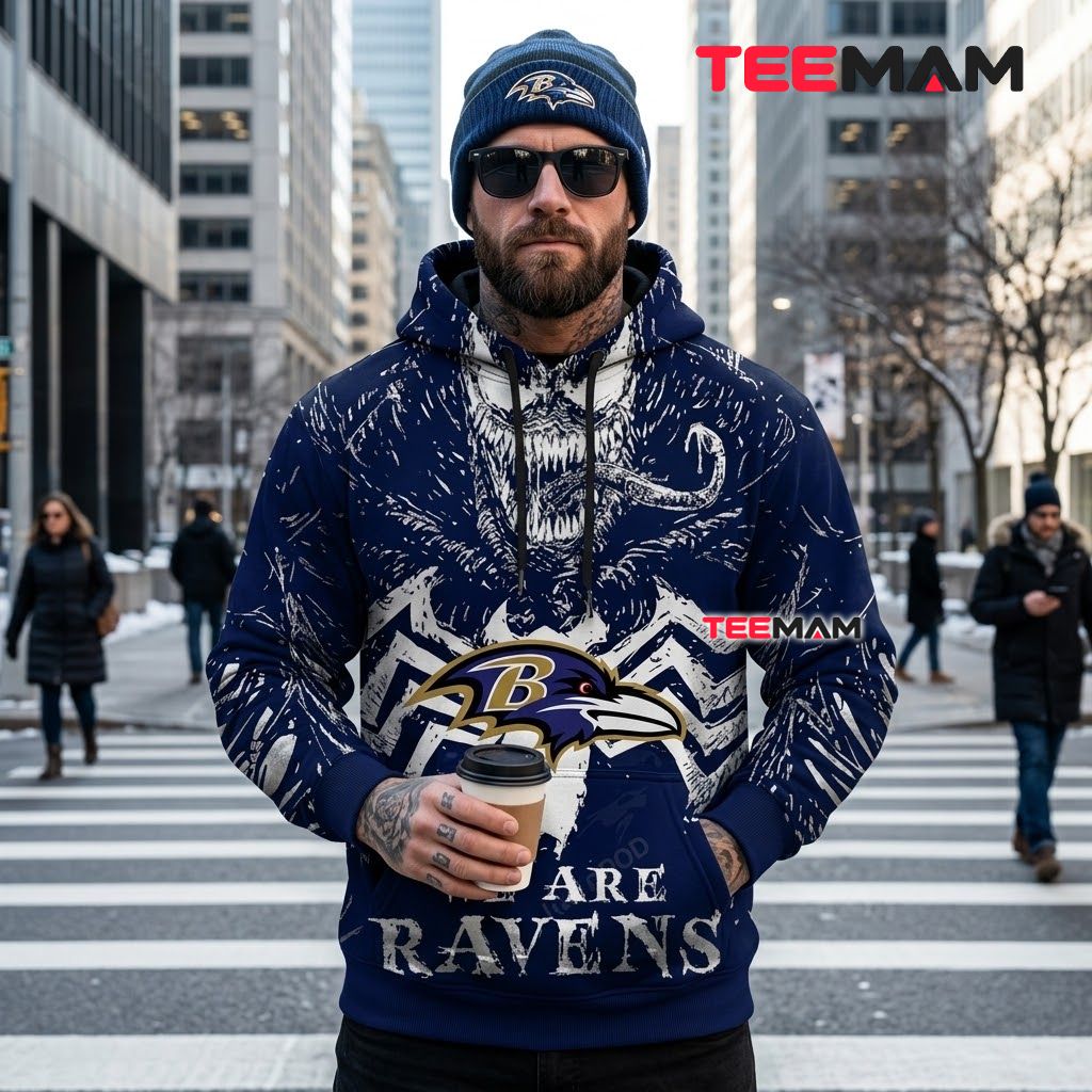Baltimore Ravens All Over Print 3D Hoodie Venom We Are Ravens Back Baltimore Ravens All Over Print 3D Hoodie Venom We Are Ravens Back