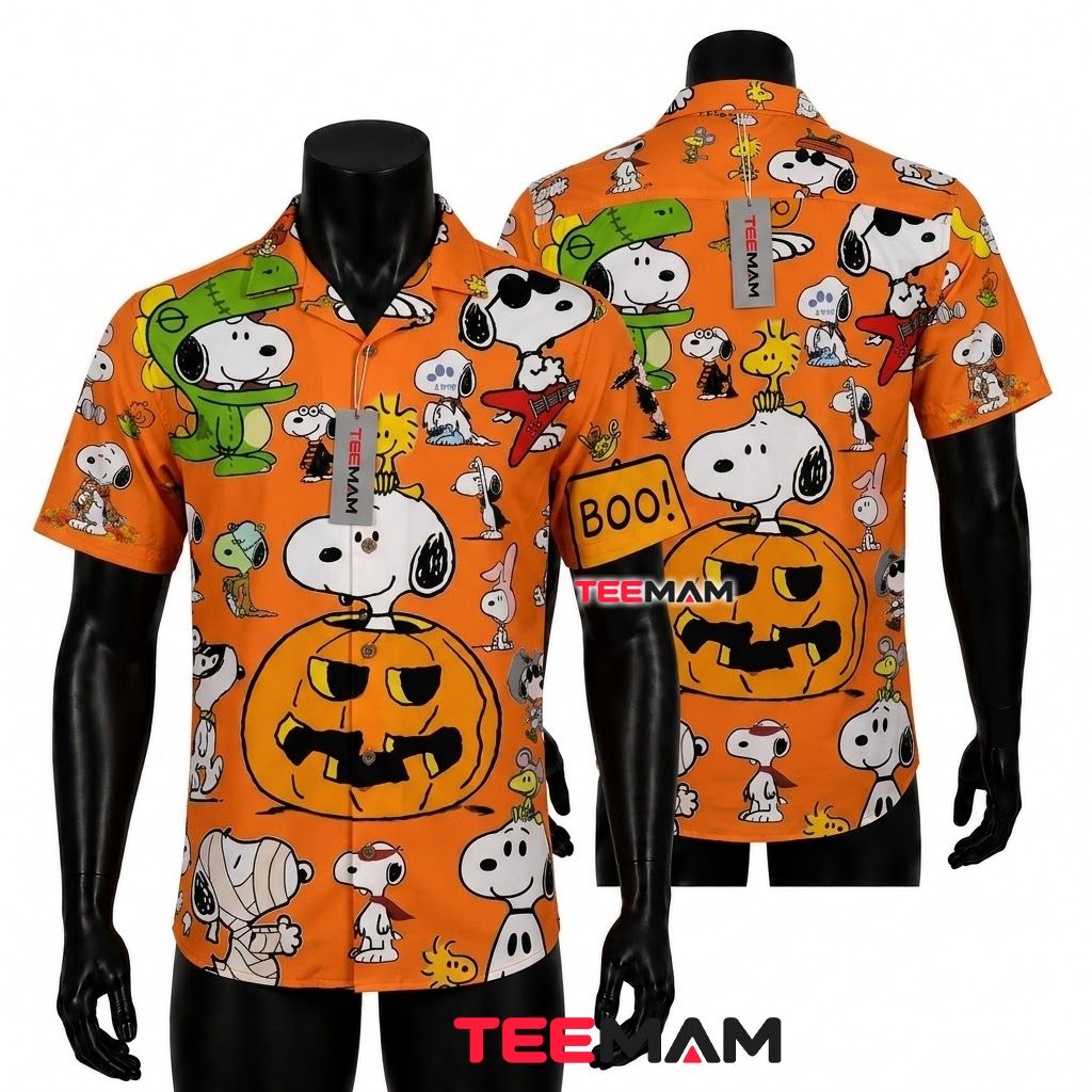 Cute Snoopy Halloween Hawaiian Shirt Peanuts Pumpkin