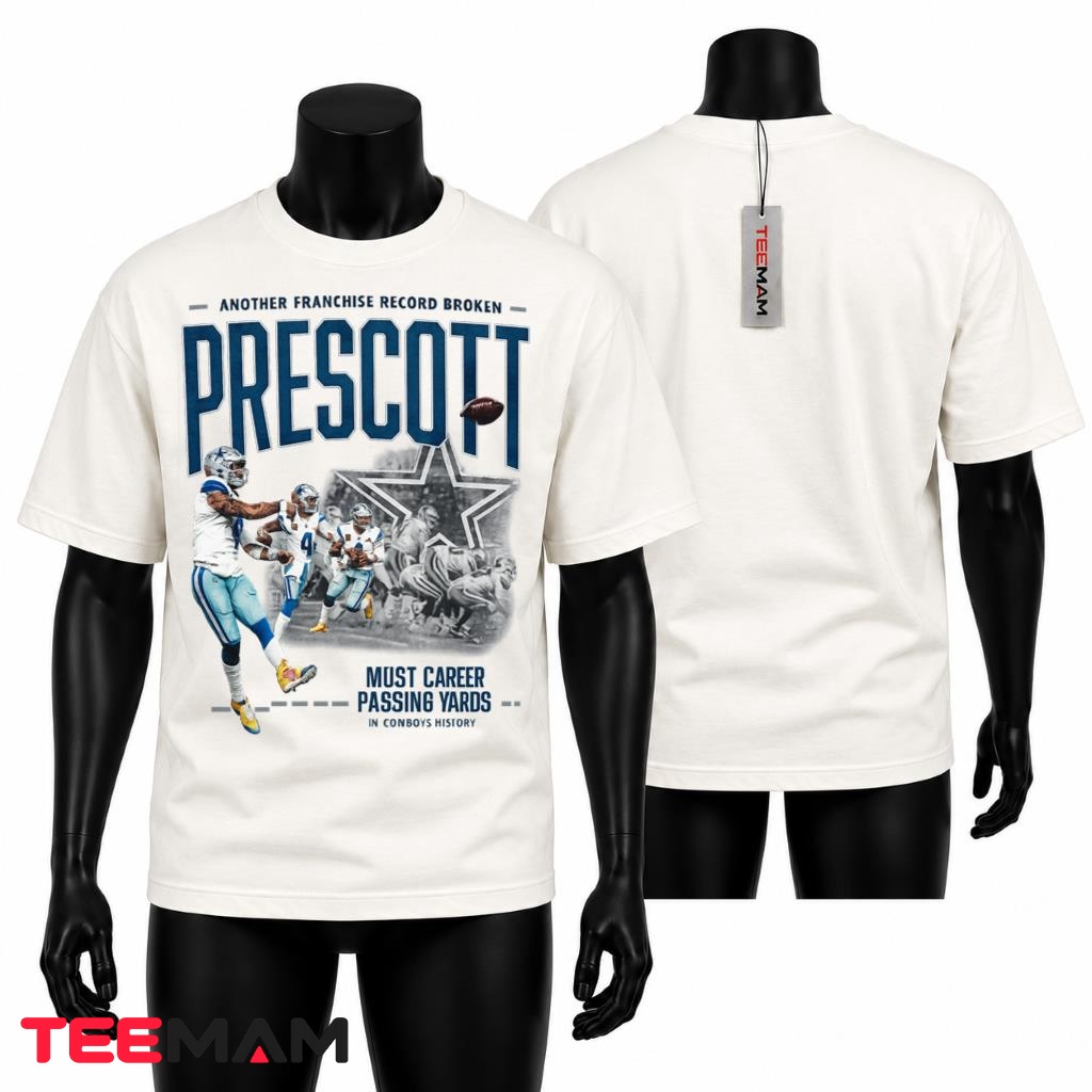Dak Prescott Franchise Record Passing Yards T-Shirt