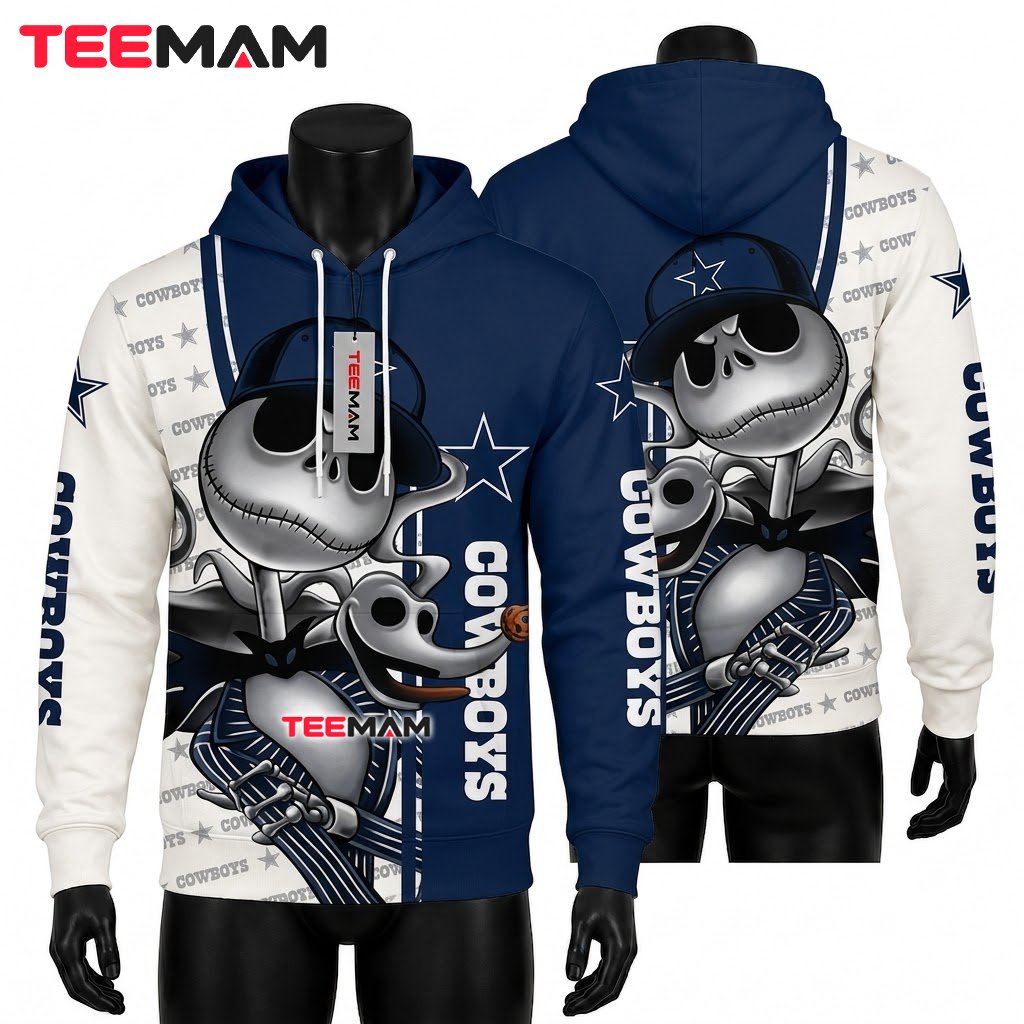 Dallas Cowboys 3D Hoodie Jack Skellington Nightmare Before Christmas Front
