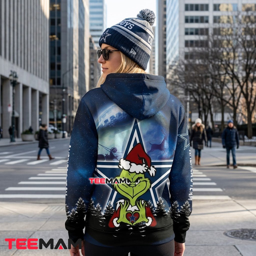 Dallas Cowboys All Over Print 3D Hoodie Grinch Moonlit Sleigh Version 3 Dallas Cowboys All Over Print 3D Hoodie Grinch Moonlit Sleigh Version 3