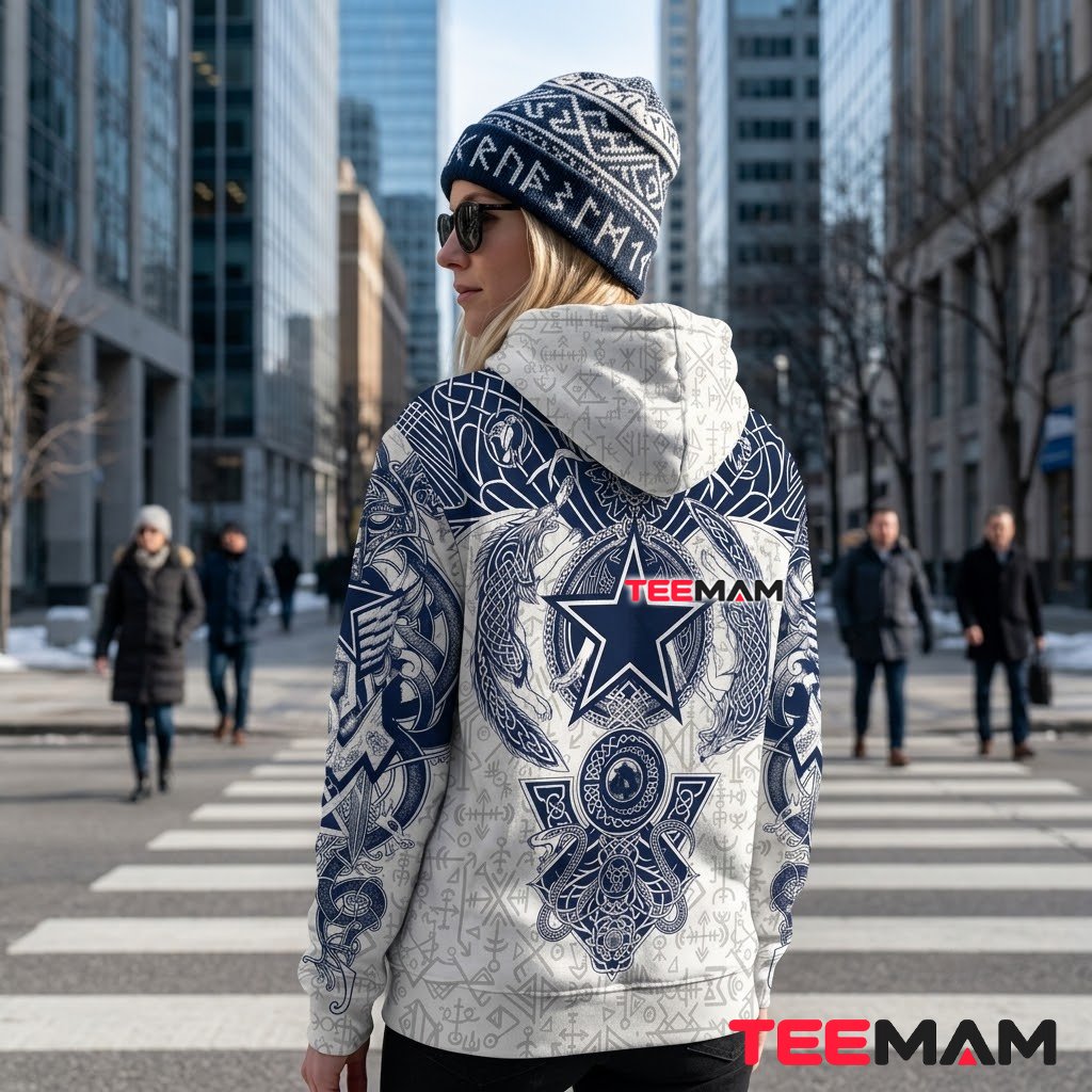 Dallas Cowboys All Over Print 3D Hoodie Viking Wolf Rune Tattoo Version 3 Dallas Cowboys All Over Print 3D Hoodie Viking Wolf Rune Tattoo Version 3