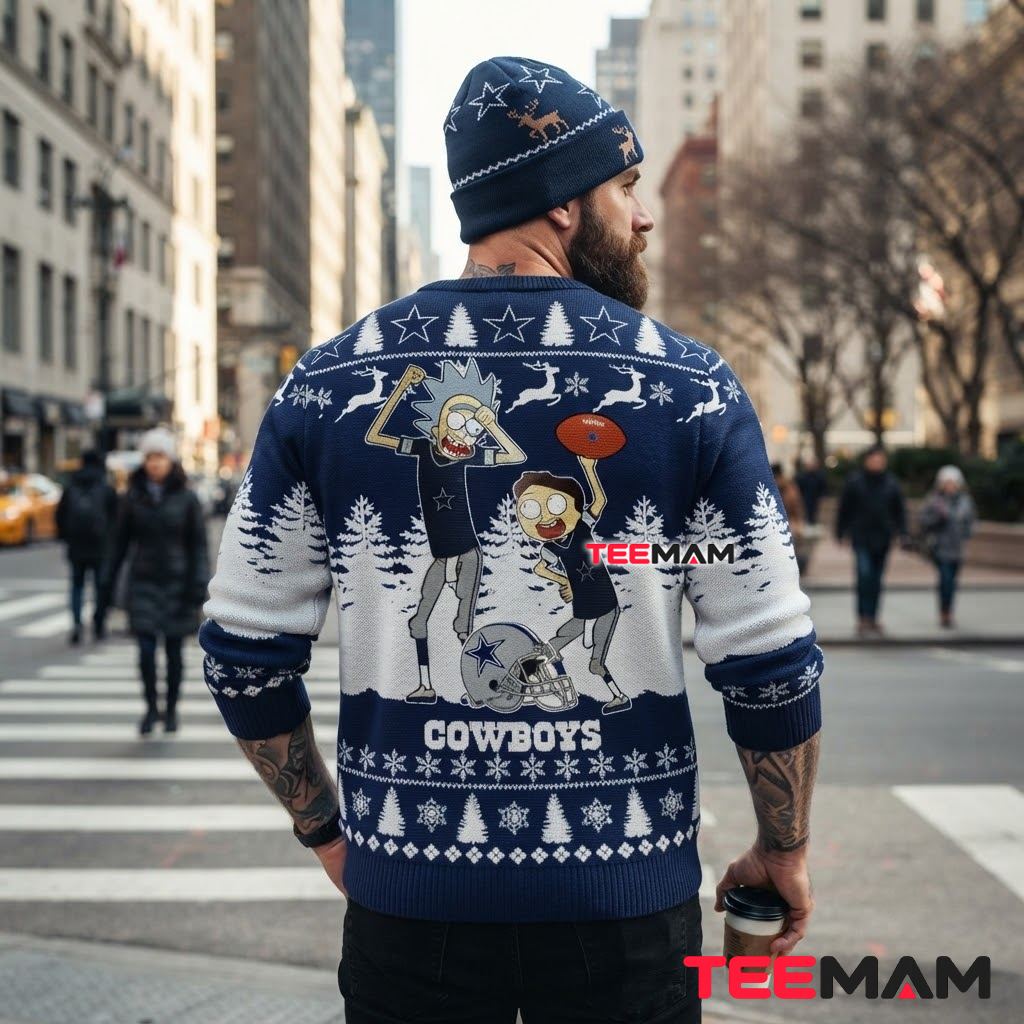 Dallas Cowboys Ugly Christmas Sweater Rick And Morty Version 3 Dallas Cowboys Ugly Christmas Sweater Rick And Morty Version 3