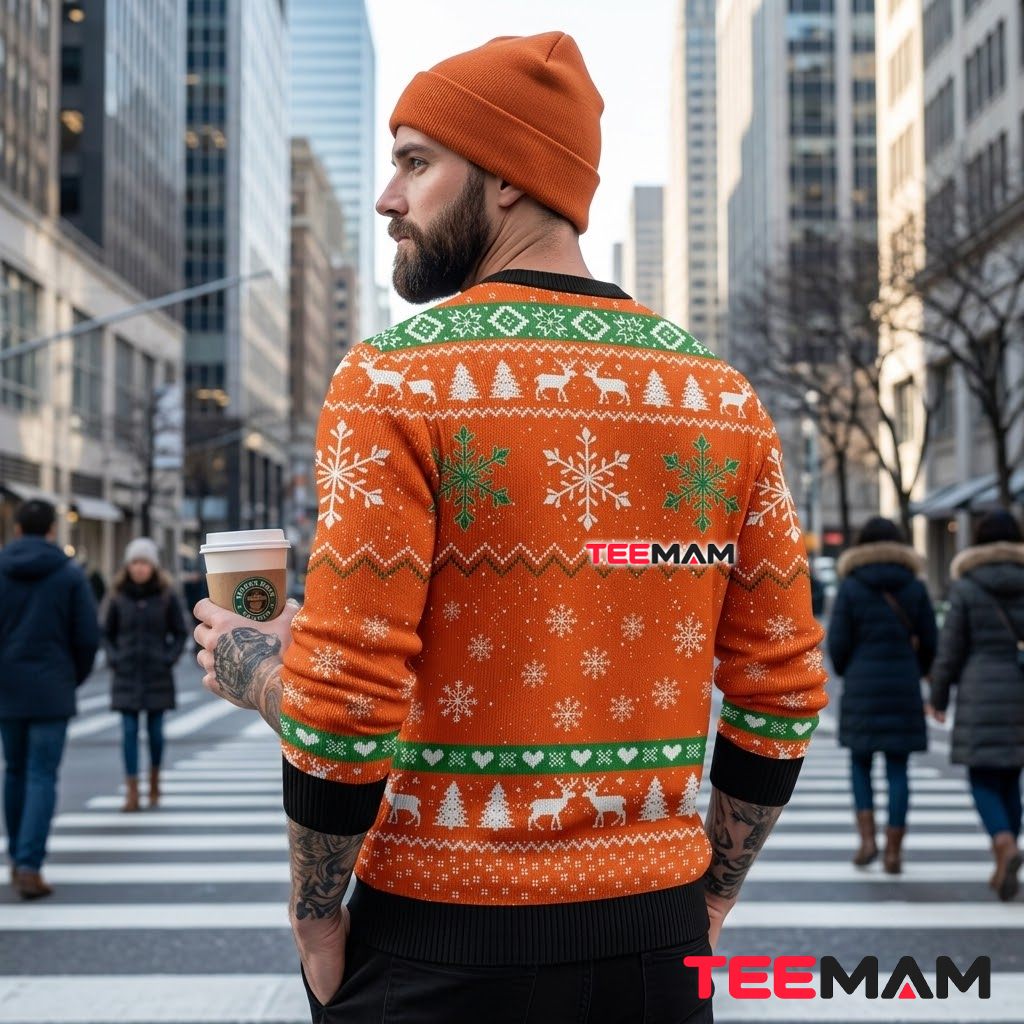Deer Ugly Christmas Sweater Merry Huntmas Orange Version 3 Deer Ugly Christmas Sweater Merry Huntmas Orange Version 3
