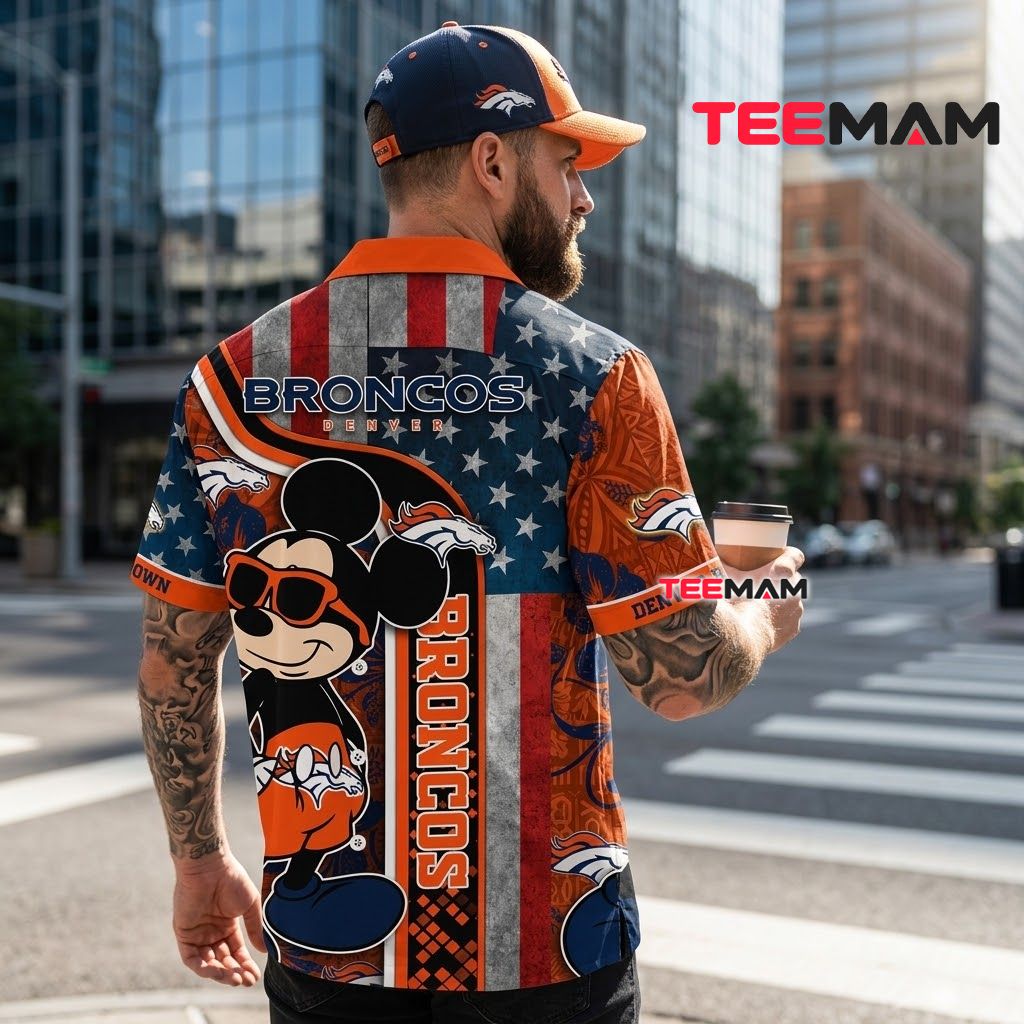 Denver Broncos Hawaiian Shirt Mickey Mouse Version 3 Denver Broncos Hawaiian Shirt Mickey Mouse Version 3