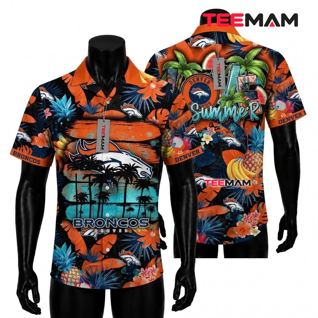 Denver Broncos Hawaiian Shirt Summer Watermelon Front