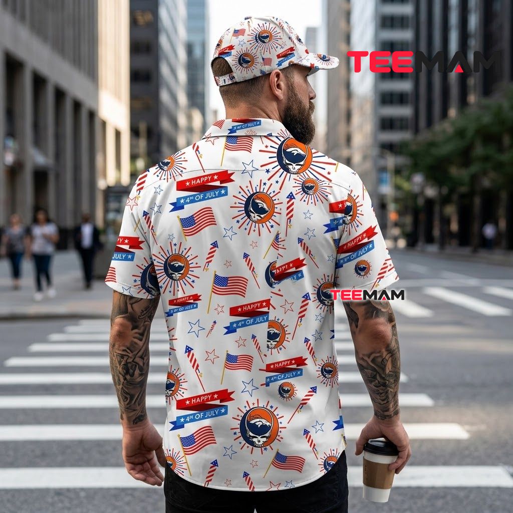 Denver Broncos Tropical Shirt 4th Of July Version 3 Denver Broncos Tropical Shirt 4th Of July Version 3
