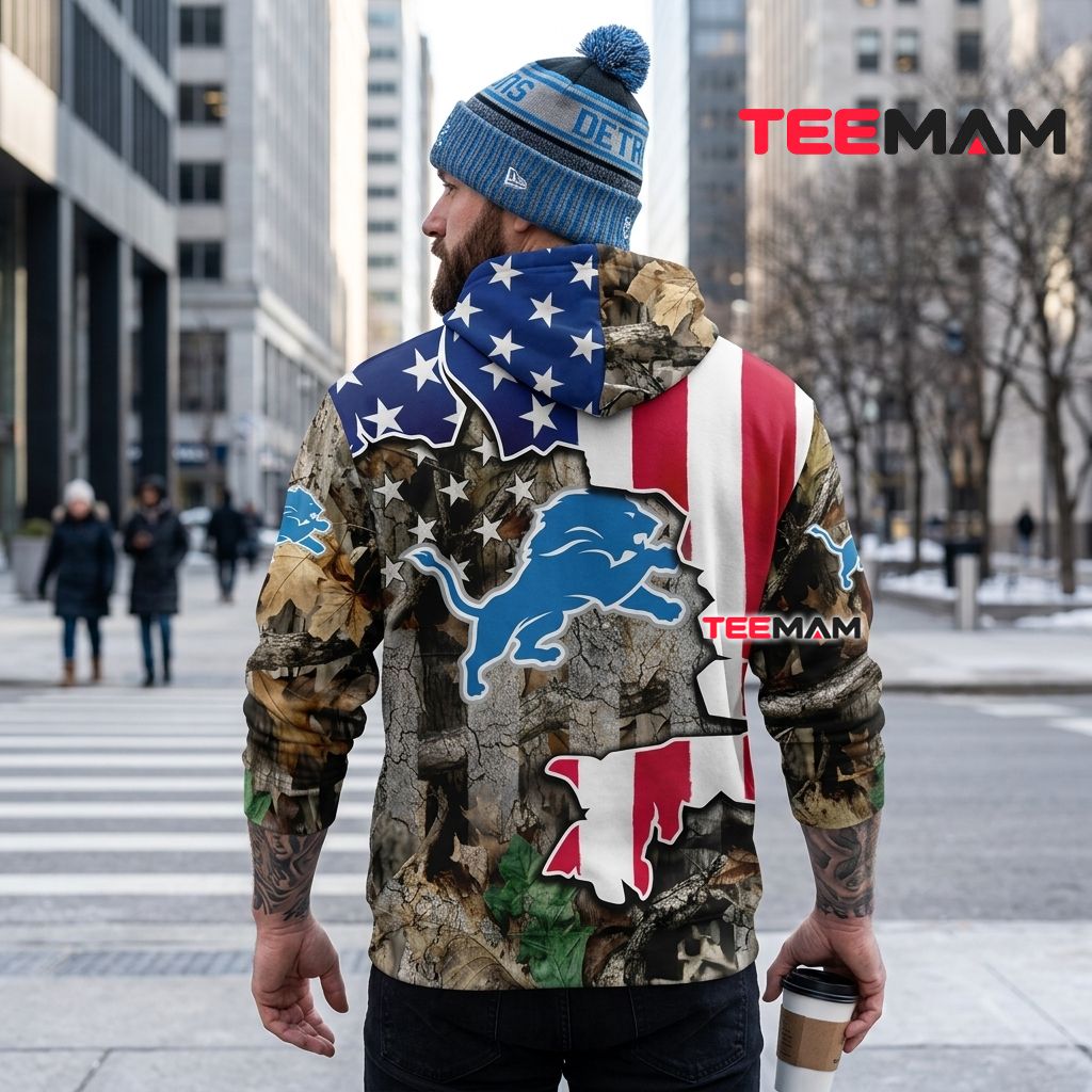 Detroit Lions 3D Hoodie Realtree Camo American Flag Version 3 Detroit Lions 3D Hoodie Realtree Camo American Flag Version 3