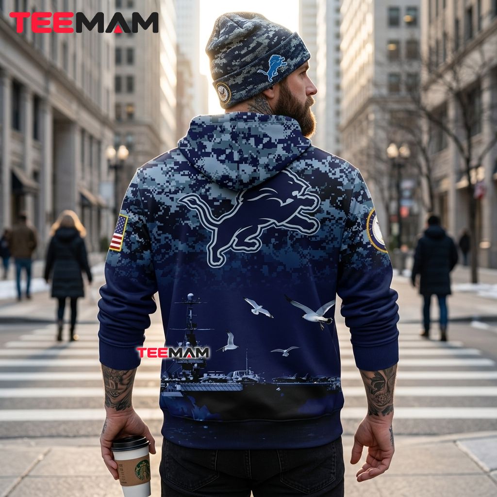 Detroit Lions All Over Print 3D Hoodie Navy Camo Aircraft Carrier Version 3 Detroit Lions All Over Print 3D Hoodie Navy Camo Aircraft Carrier Version 3
