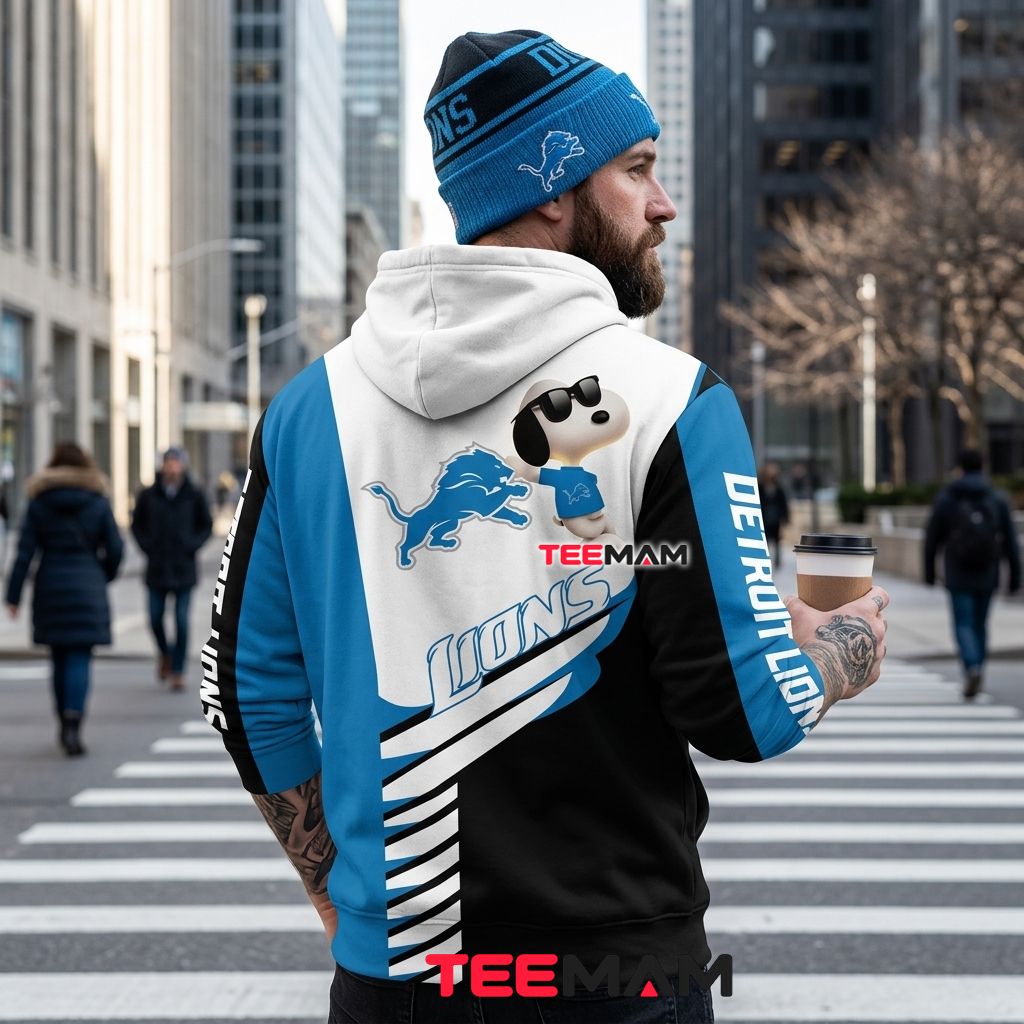 Detroit Lions All Over Print 3D Hoodie Snoopy Sunglasses Stripes Version 3 Detroit Lions All Over Print 3D Hoodie Snoopy Sunglasses Stripes Version 3