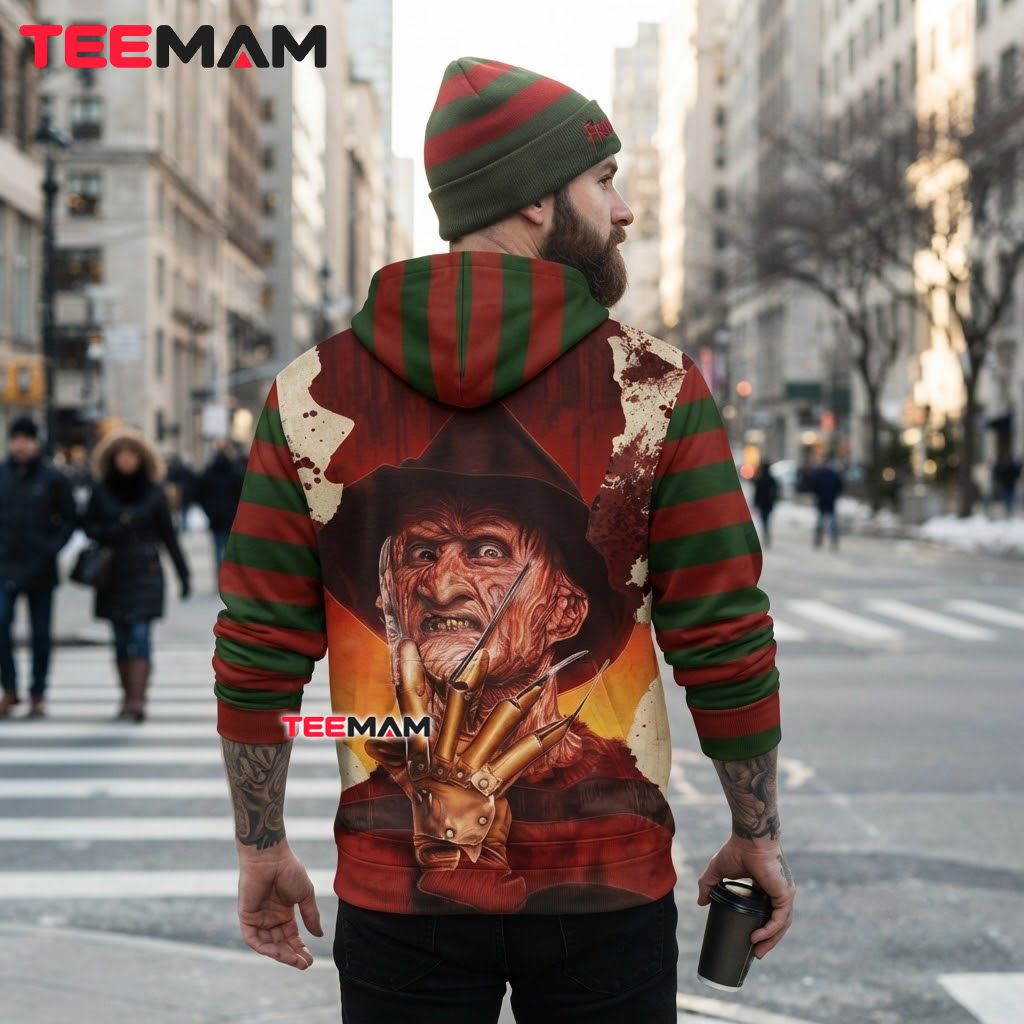 Freddy Krueger 3D Hoodie Halloween Horror Design Version 3 Freddy Krueger 3D Hoodie Halloween Horror Design Version 3