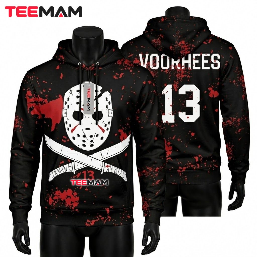 Friday The 13th 3D Hoodie Jason Voorhees Mask Design Front
