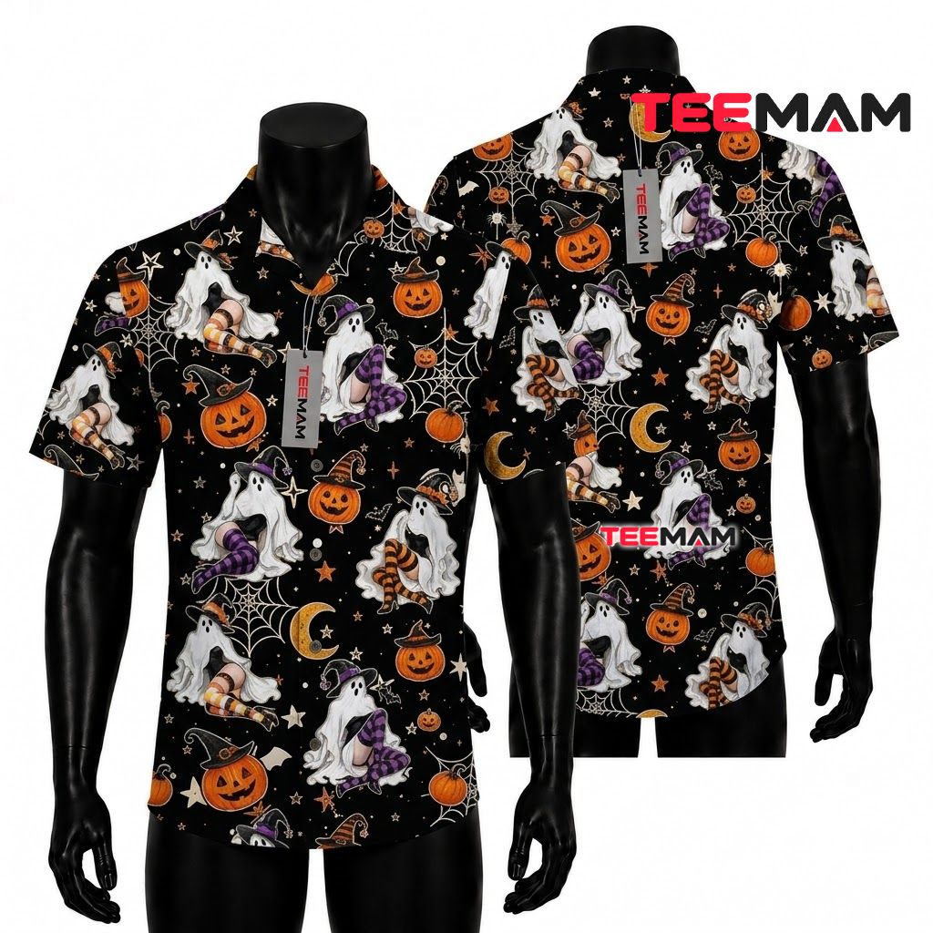 Ghost Girl Halloween Hawaiian Shirt