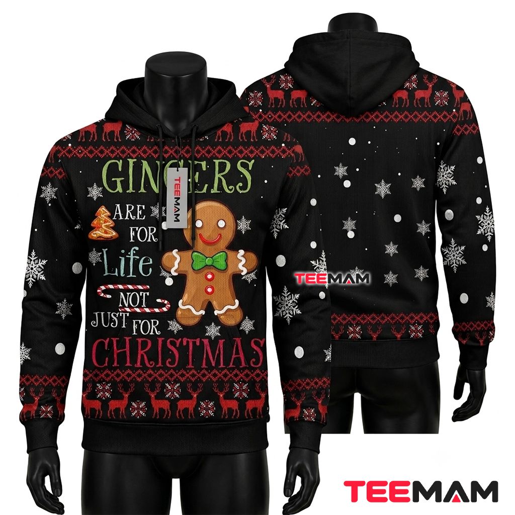Gingerbread Man 3D Hoodie Ugly Gingers Are For Life Front