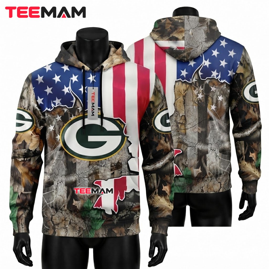 Green Bay Packers 3D Hoodie Sugar Skull Floral Pattern
