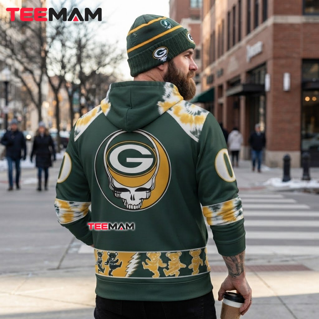 Green Bay Packers All Over Print 3D Hoodie Grateful Dead Skull Version 3 Green Bay Packers All Over Print 3D Hoodie Grateful Dead Skull Version 3