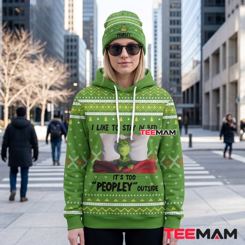 Grinch 3D Hoodie Stay In Bed Funny Back Grinch 3D Hoodie Stay In Bed Funny Back