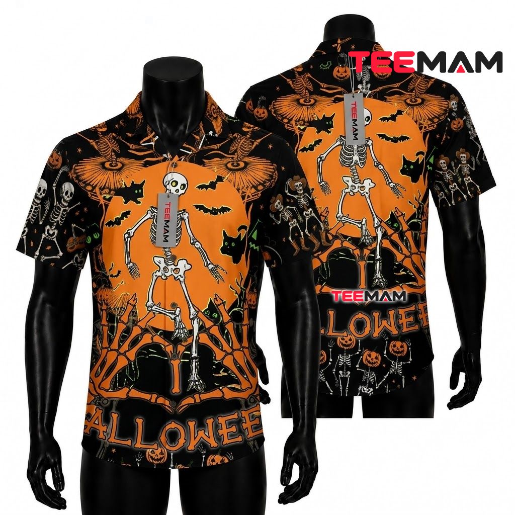 Halloween Skeleton Dance Hawaiian Shirt