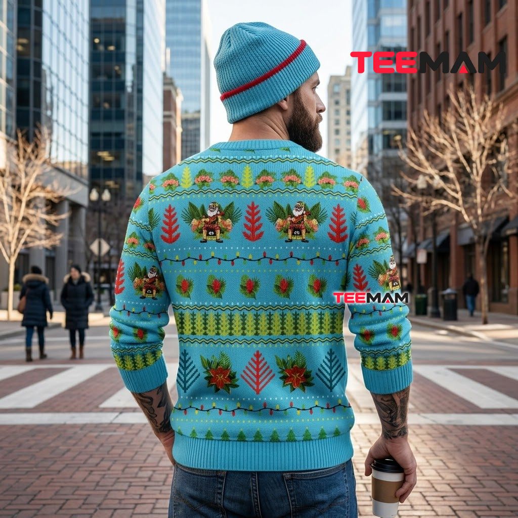 Hawaiian Santa Ugly Christmas Sweater Turtle Ukulele Version 3 Hawaiian Santa Ugly Christmas Sweater Turtle Ukulele Version 3