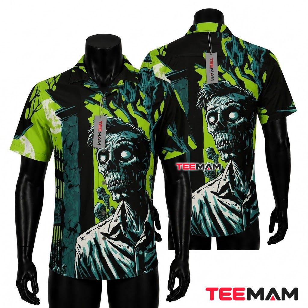 Horror Zombie Hawaiian Shirt Halloween Outfit