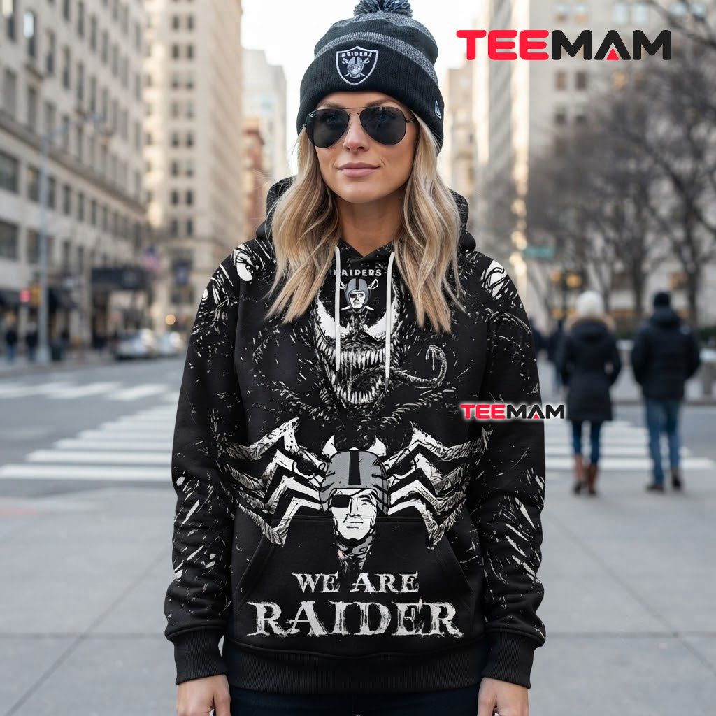 Las Vegas Raiders 3D Hoodie Venom We Are Raider Back Las Vegas Raiders 3D Hoodie Venom We Are Raider Back