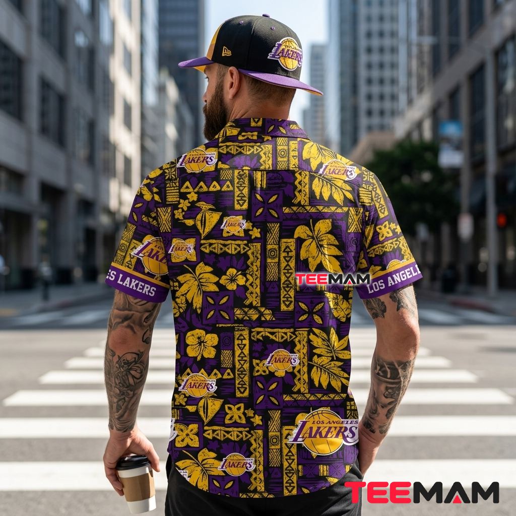Los Angeles Lakers Tropical Shirt Tribal Tiki Version 3 Los Angeles Lakers Tropical Shirt Tribal Tiki Version 3