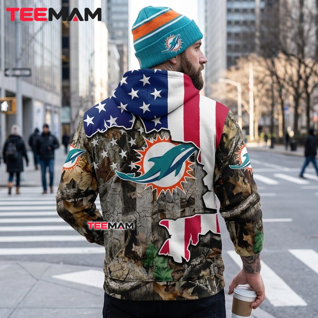 Miami Dolphins 3D Hoodie Realtree Camo USA Flag Version 3 Miami Dolphins 3D Hoodie Realtree Camo USA Flag Version 3