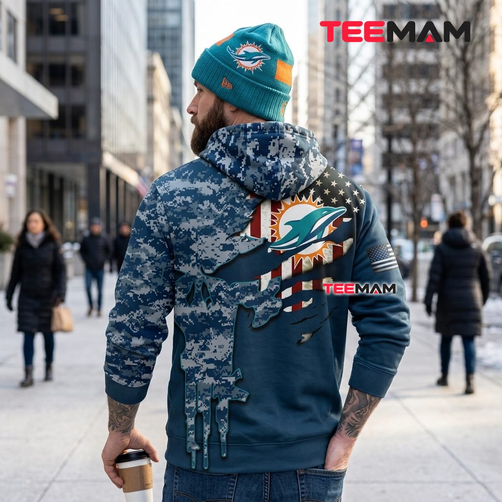 Miami Dolphins All Over Print 3D Hoodie Digital Camo Skull USA Flag Version 3 Miami Dolphins All Over Print 3D Hoodie Digital Camo Skull USA Flag Version 3