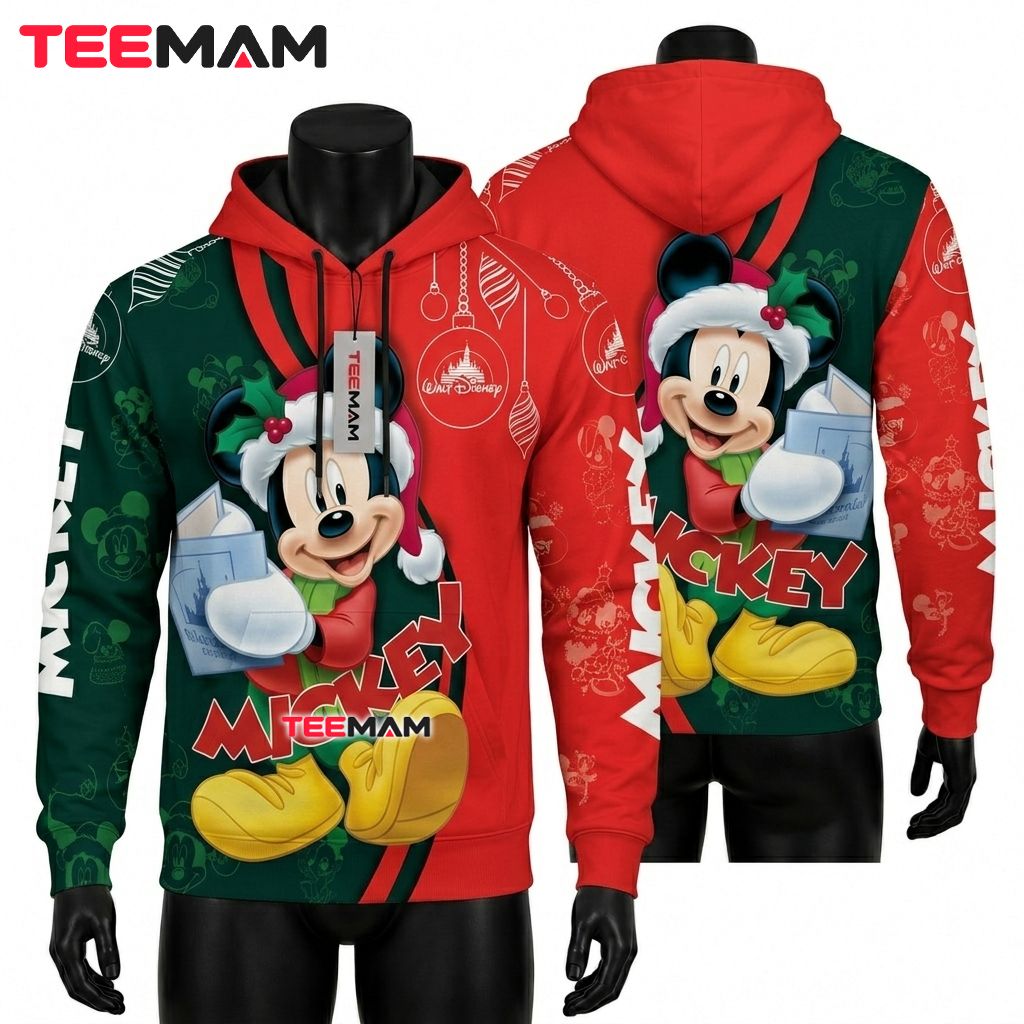 Santa Claus 3D Hoodie Motorcycle Biker American Flag