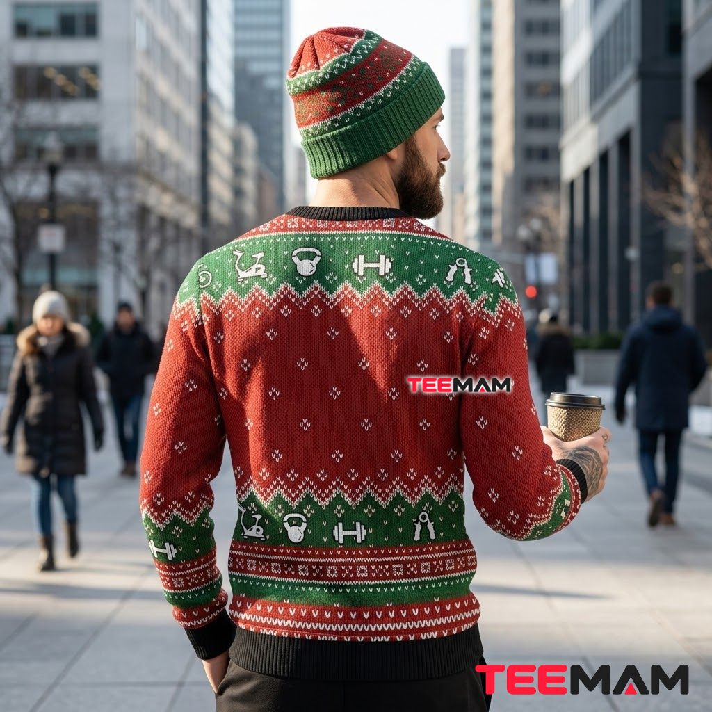 Muscle Santa Ugly Christmas Sweater Gym Funny Version 3 Muscle Santa Ugly Christmas Sweater Gym Funny Version 3