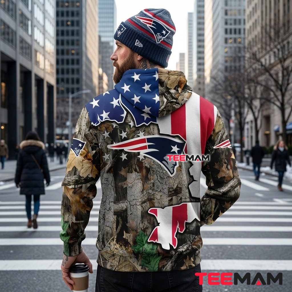 New England Patriots All Over Print 3D Hoodie Realtree Camo US Flag Version 3 New England Patriots All Over Print 3D Hoodie Realtree Camo US Flag Version 3