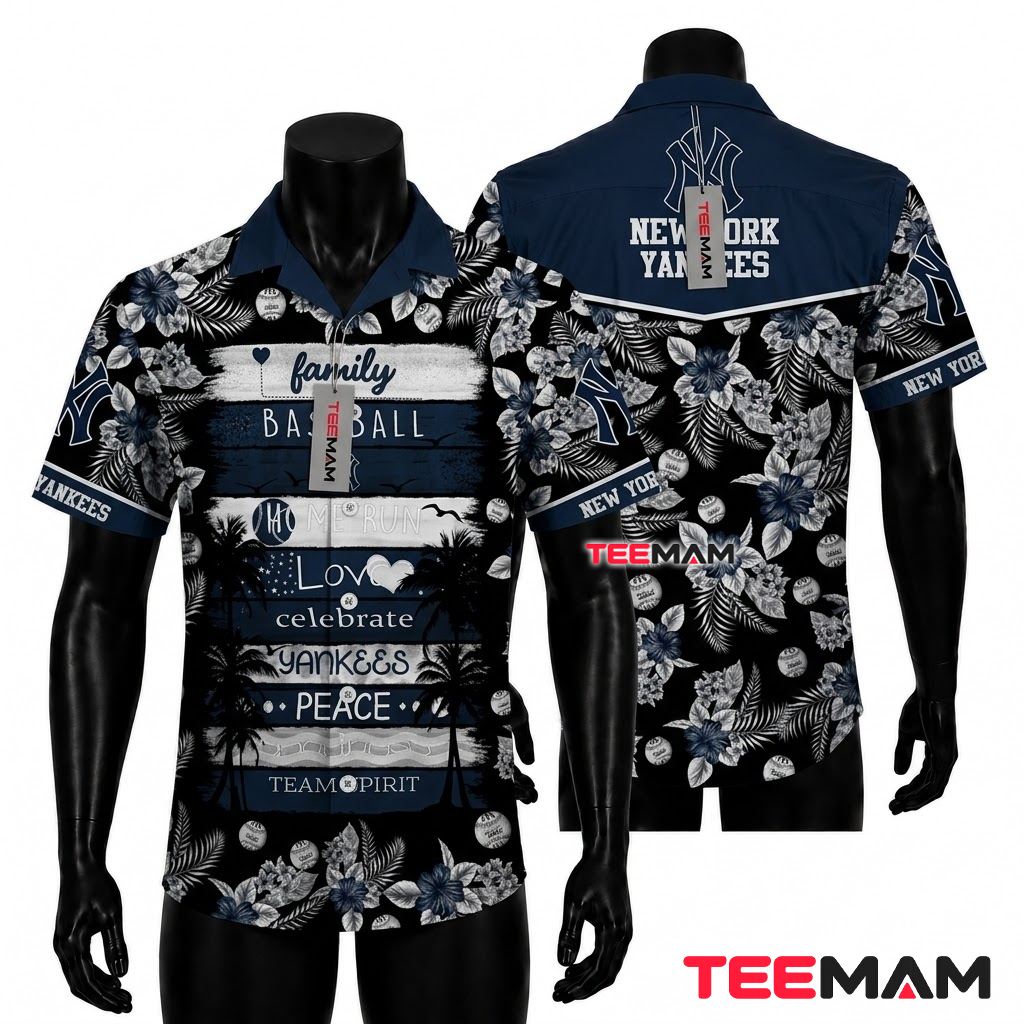 New York Yankees Hawaiian Shirt Family Spirit