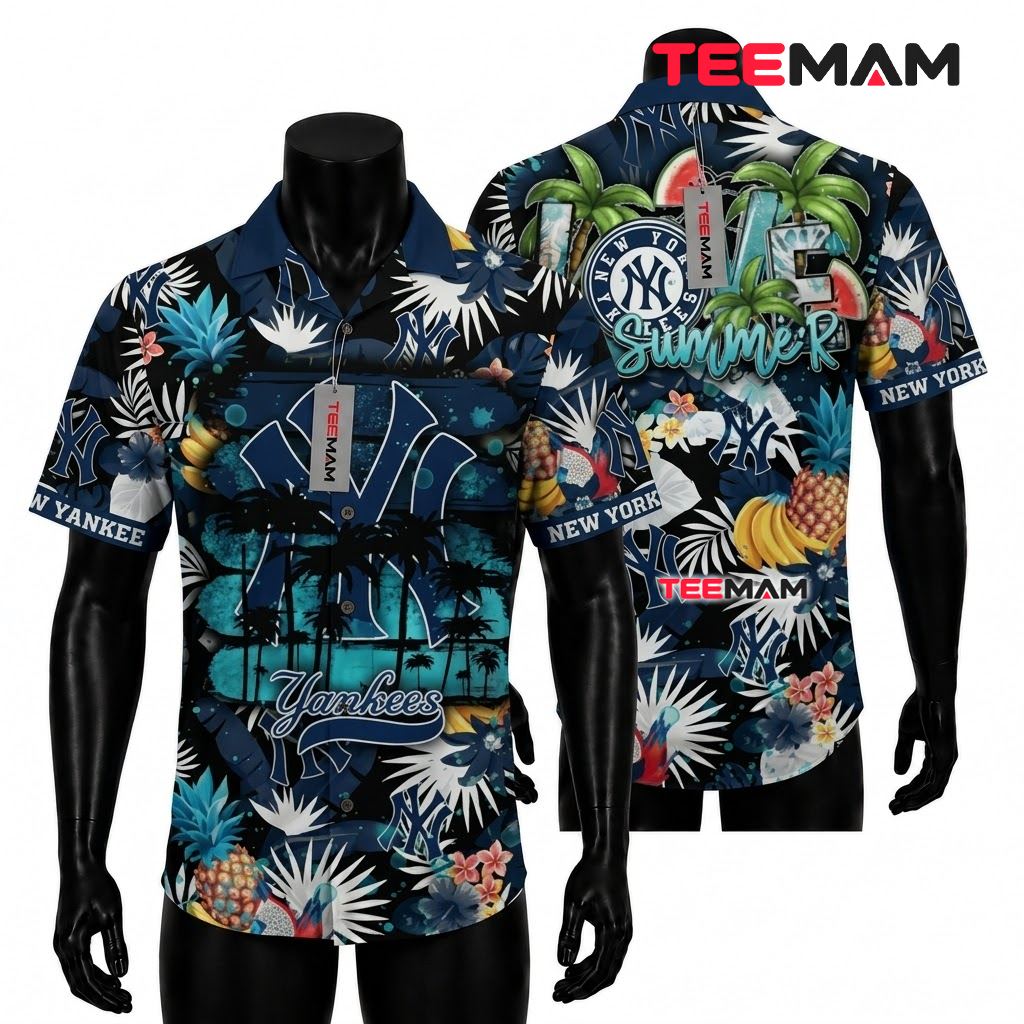 New York Yankees Hawaiian Shirt Love Summer Fruit