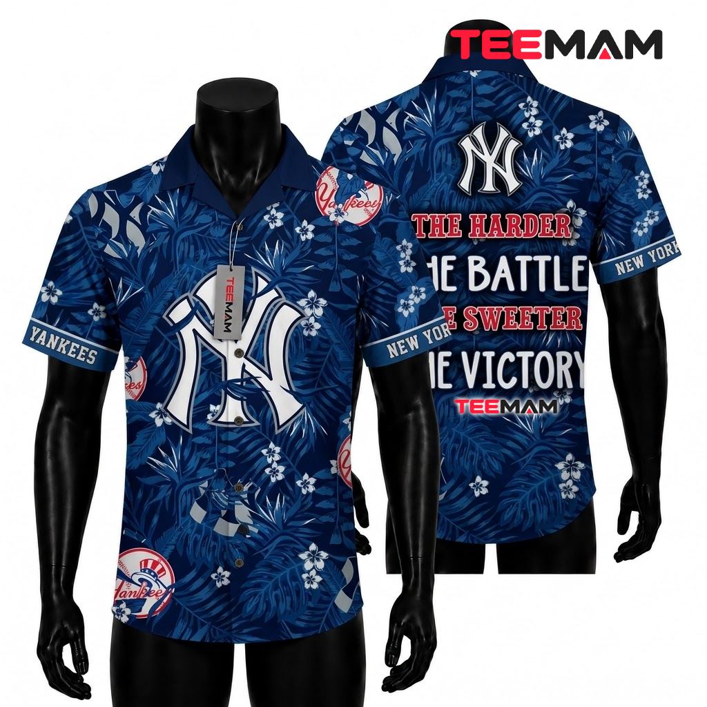 New York Yankees Hawaiian Shirt Motto Blue